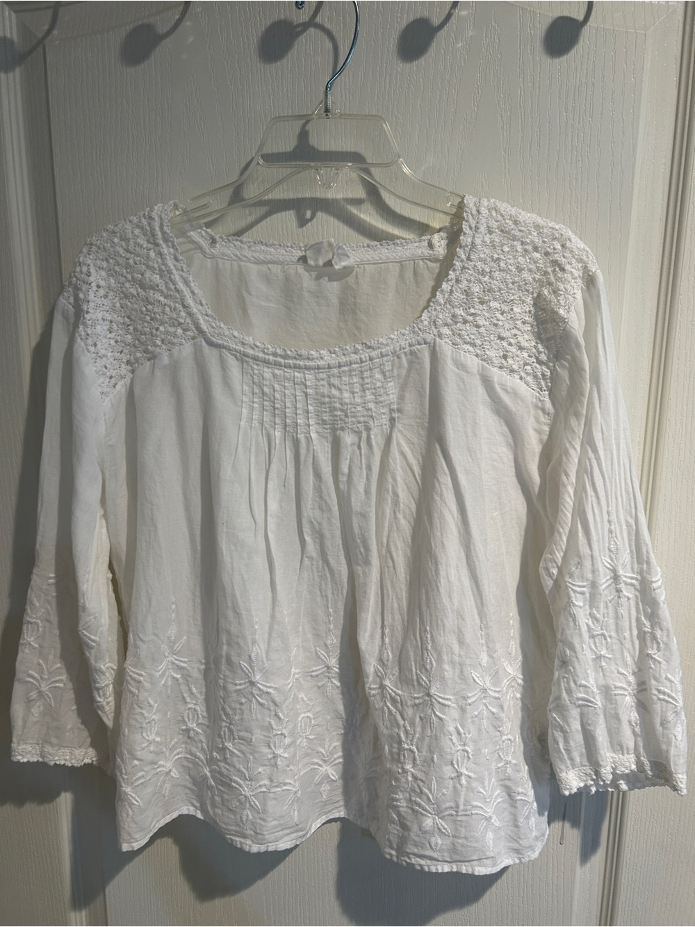 GAP White Embroidered Peasant Tunic
